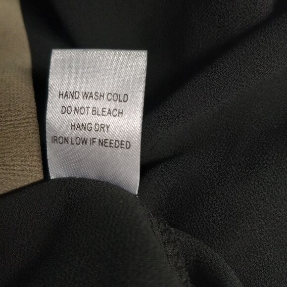 Charming Charlie Size Small Blouse Sleeveless Black Yellow Button Detail Sheer - Picture 8 of 8